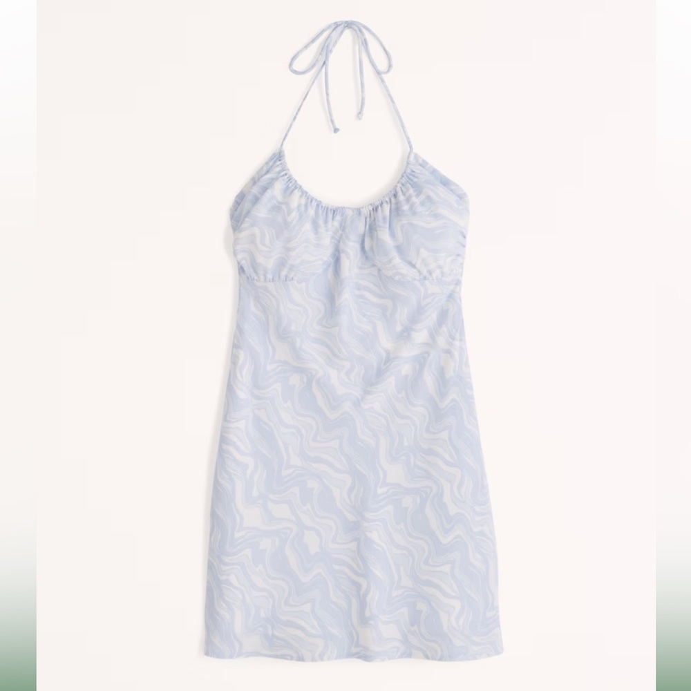 Abercrombie and Fitch Halter Ruched Mini Dress